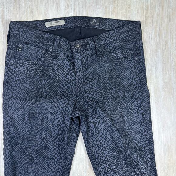 AG Adriano Goldschmied The Legging Super Skinny Fit Snake Skin Print Jeans 27 - Picture 2 of 16